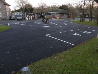 repainted car parking bays