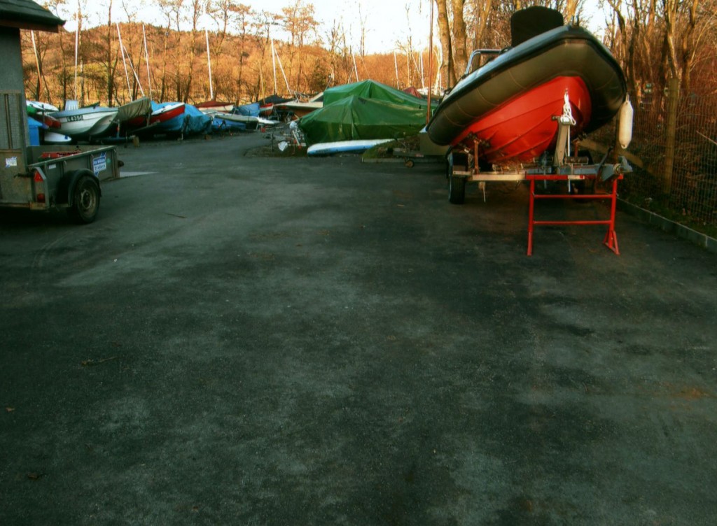 new tarmac for coniston boat yard